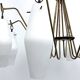 Mid-Century Large 8 arms Arredoluce manner chandelier. Italy 1950s
