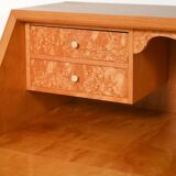 Secrétaire en orme scandinave et bois de bouleau, années 1950