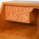 Scandinavian elm & burr-wood secrétaire, 1950s