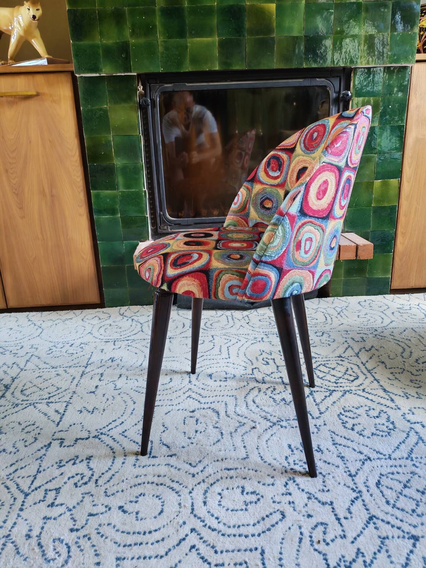 Pair of renovated vintage chairs from the 1950s.