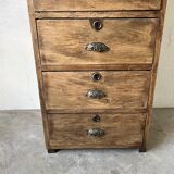 Small old vertical craft cabinet with 5 drawers