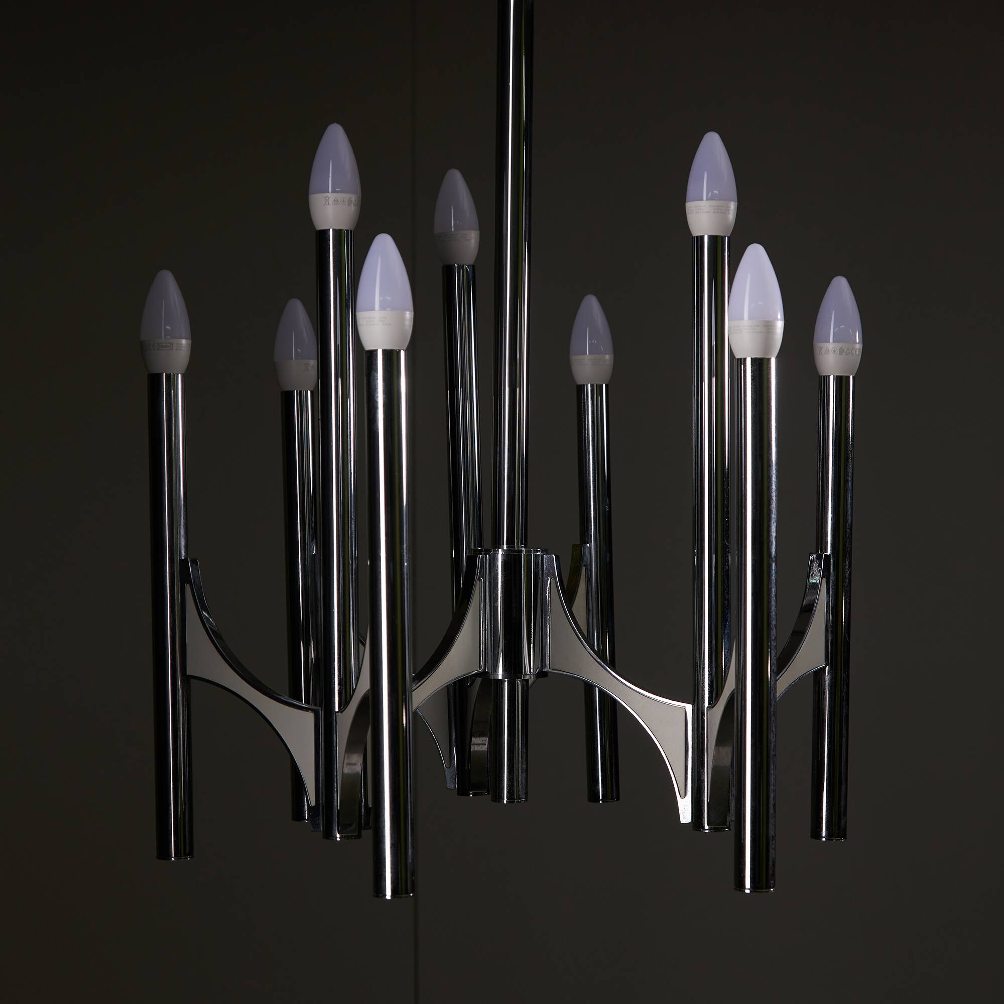 Lustre Sciolari à 9 bras, années 1960