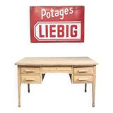 Antique Vintage School Oak Desk