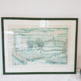 Watercolor Norman bocage signed