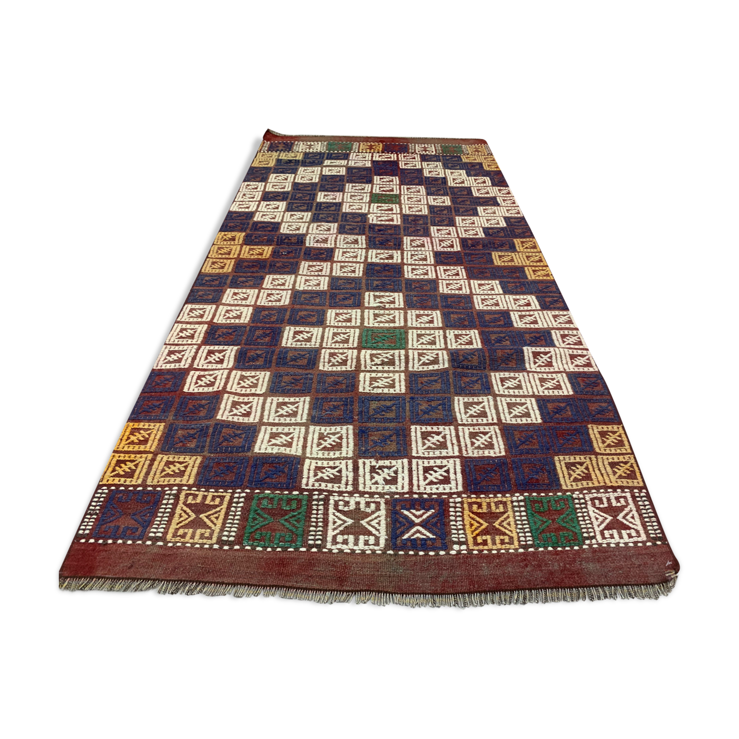 Old turkish kilim runner 210x101 cm, shabby chic, vintage, wool kelim, antique