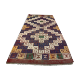 Old turkish kilim runner 210x101 cm, shabby chic, vintage, wool kelim, antique