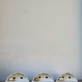 3 appliques en céramique blanche 1960