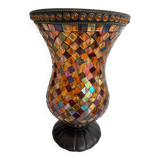 Mosaic glass vase