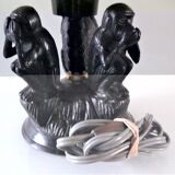 Art deco lamp symbol of the three monkeys