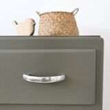 Vintage chest of drawers with compass feet