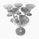 6 coupes champagne cristal vintage
