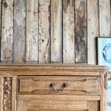 Large antique high oak sideboard