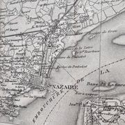 Carte ancienne estuaire Loire St Nazaire fin XIXème