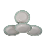 8 assiettes creuses terre de fer Digoin