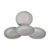 8 assiettes creuses terre de fer Digoin