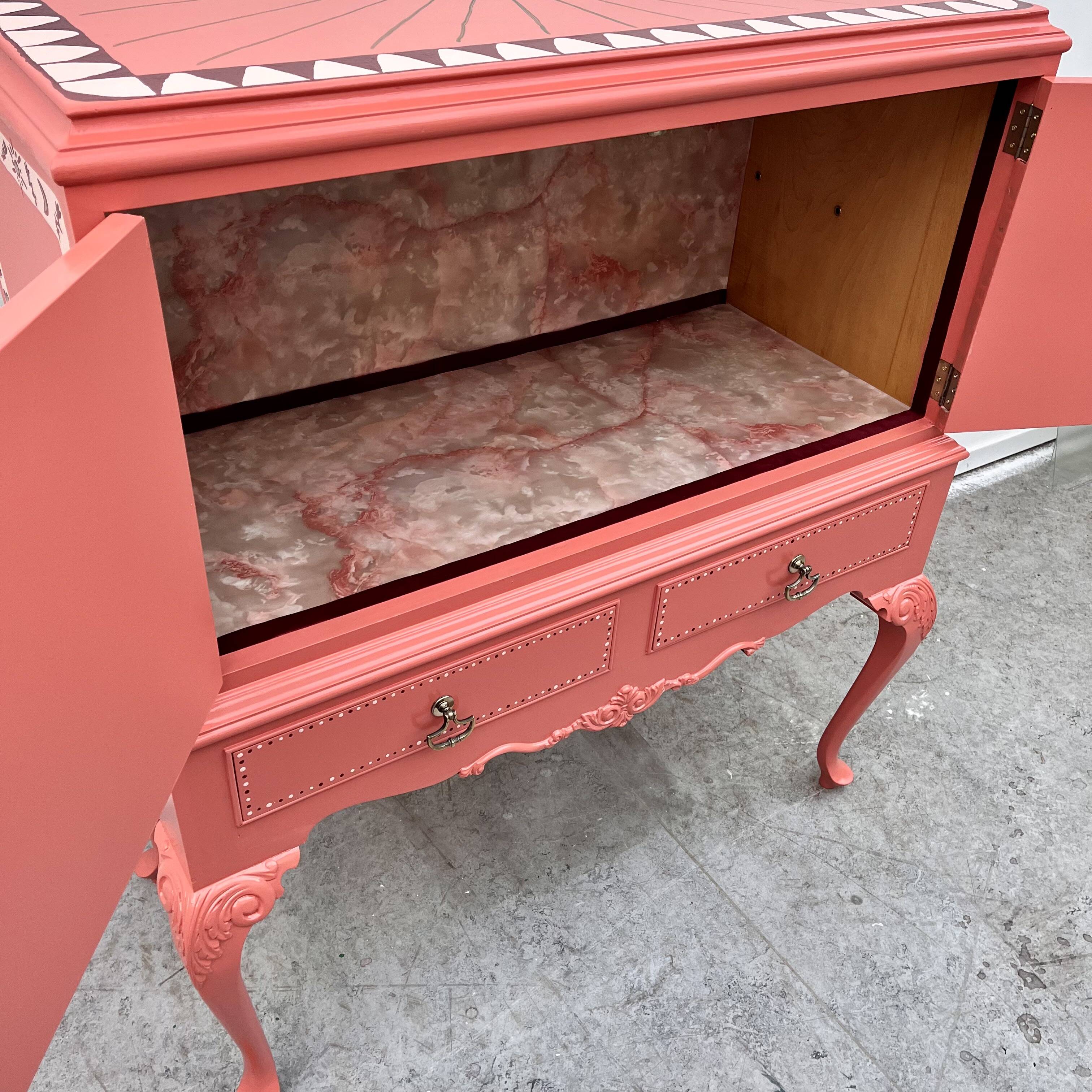 Sunny Side Up – Cabinet vintage peint à la main