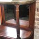 Louis XV-style extra furniture, marble top and 1920s brass gallery