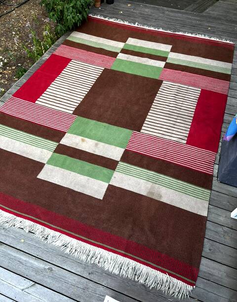 Large modern wool rug from the mid-century 1960s, Czechoslovakia, 335 × 240 cm