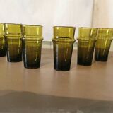 Large amber colored Beldi glasses