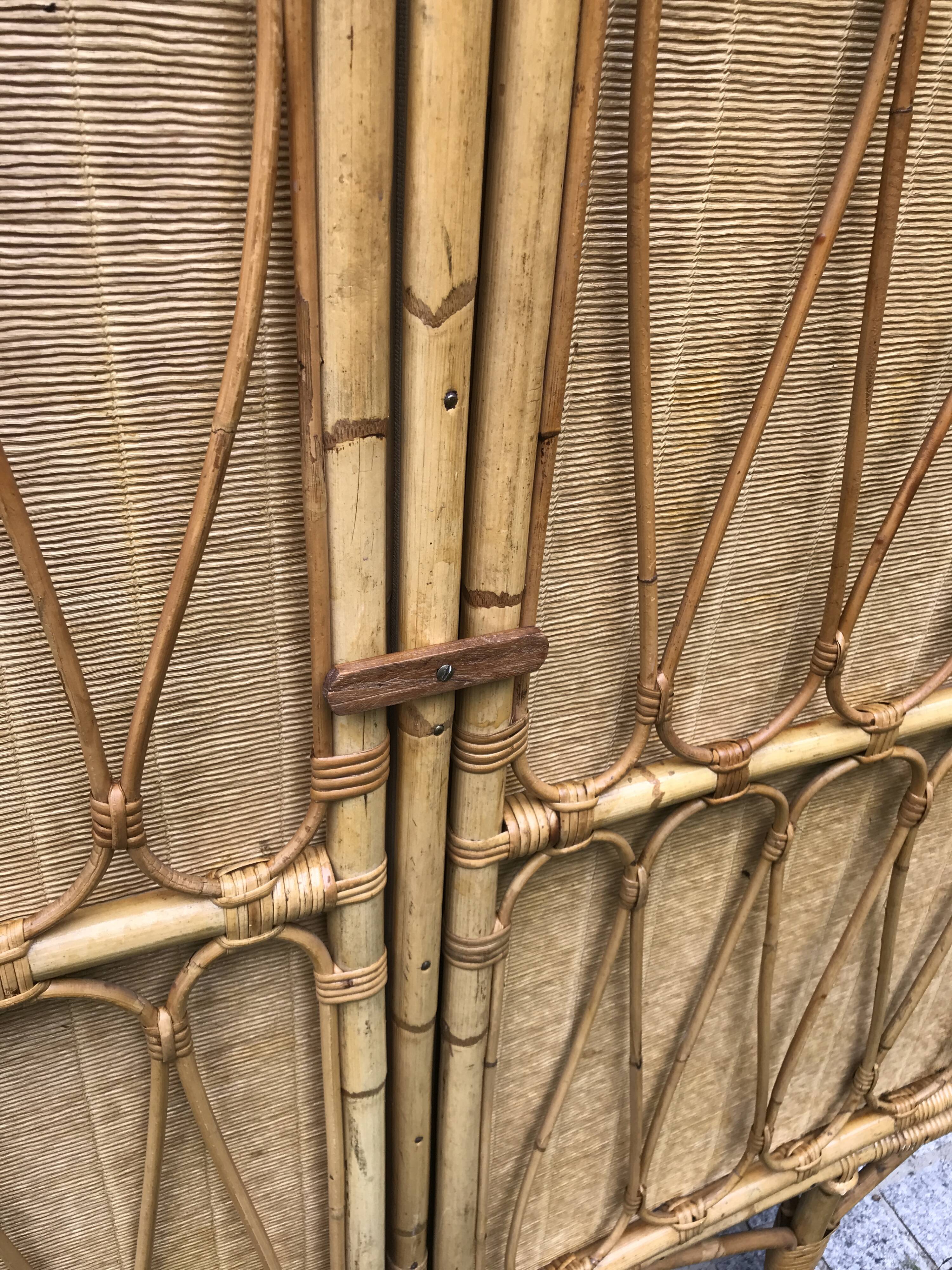 Vintage rattan cabinet