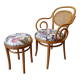 Wooden chair and stool, 1950