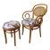 Wooden chair and stool, 1950
