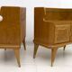 Paire de tables de chevet italiennes en frêne, style Mid-Century Modern, années 1950