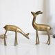 Cerf et biche en laiton vintage