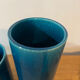 Paire de vases céramique turquoise style Lachenal