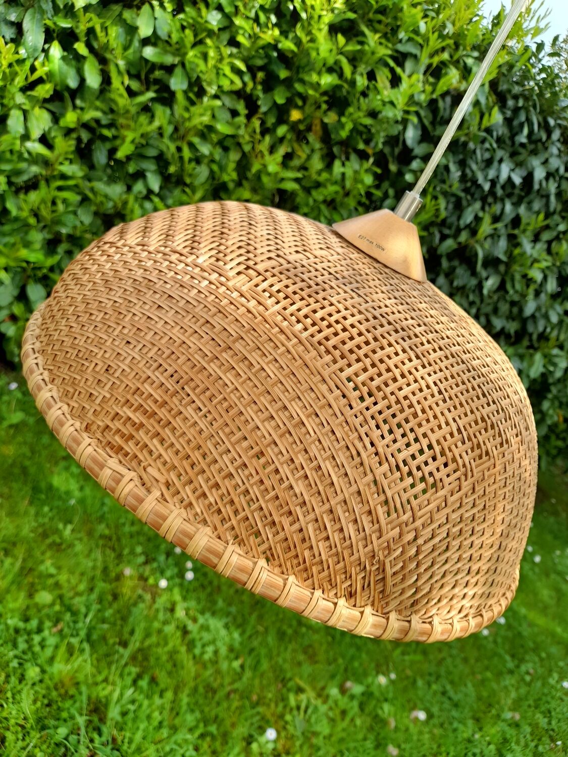 Natural rattan fiber vintage pendant lamp
