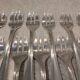 12 silver-plated oyster forks by Christofle America