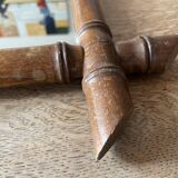 Miroir en bois faux-bambou