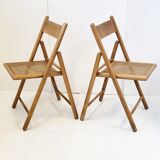 Pair of vintage Italian folding chairs 1970