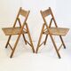 Paire de chaises pliantes vintage italiennes 1970