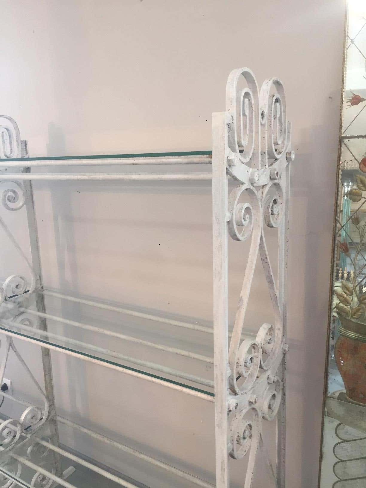 20th Century Wrought Iron Florist Shelf France 1920