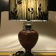 Ancient balustre lamp laurie light ceramics - lamp-day black fabric vintage