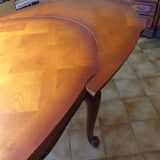 Louis XV style table and 6 chairs in solid wood, excellent condition