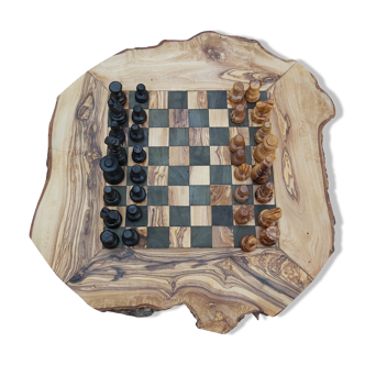Jeux d'échecs en bois d'olivier jeux rustique fait main
