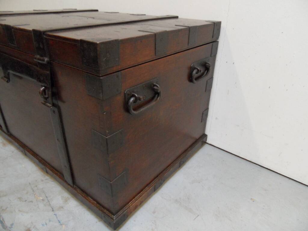 Antique wooden travel  chest