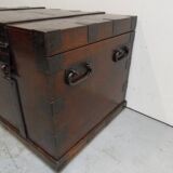 Coffre de voyage ancien en bois