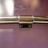 Pair of chairs by Yves Christin, tubular steel, purple plexiglass. Ed. Airborne, France cira 1970