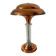 Art Deco mushroom table lamp in glass and copper