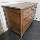 19th century solid oak chest of drawers