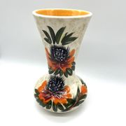 Vase vintage en céramique signé Roy – Décor Main – Années 60/70