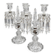 Baccarat, pair of two-light candelabra, Bambou Tors model.