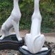 Pair of glazed porcelain Greyhounds 1940/50
