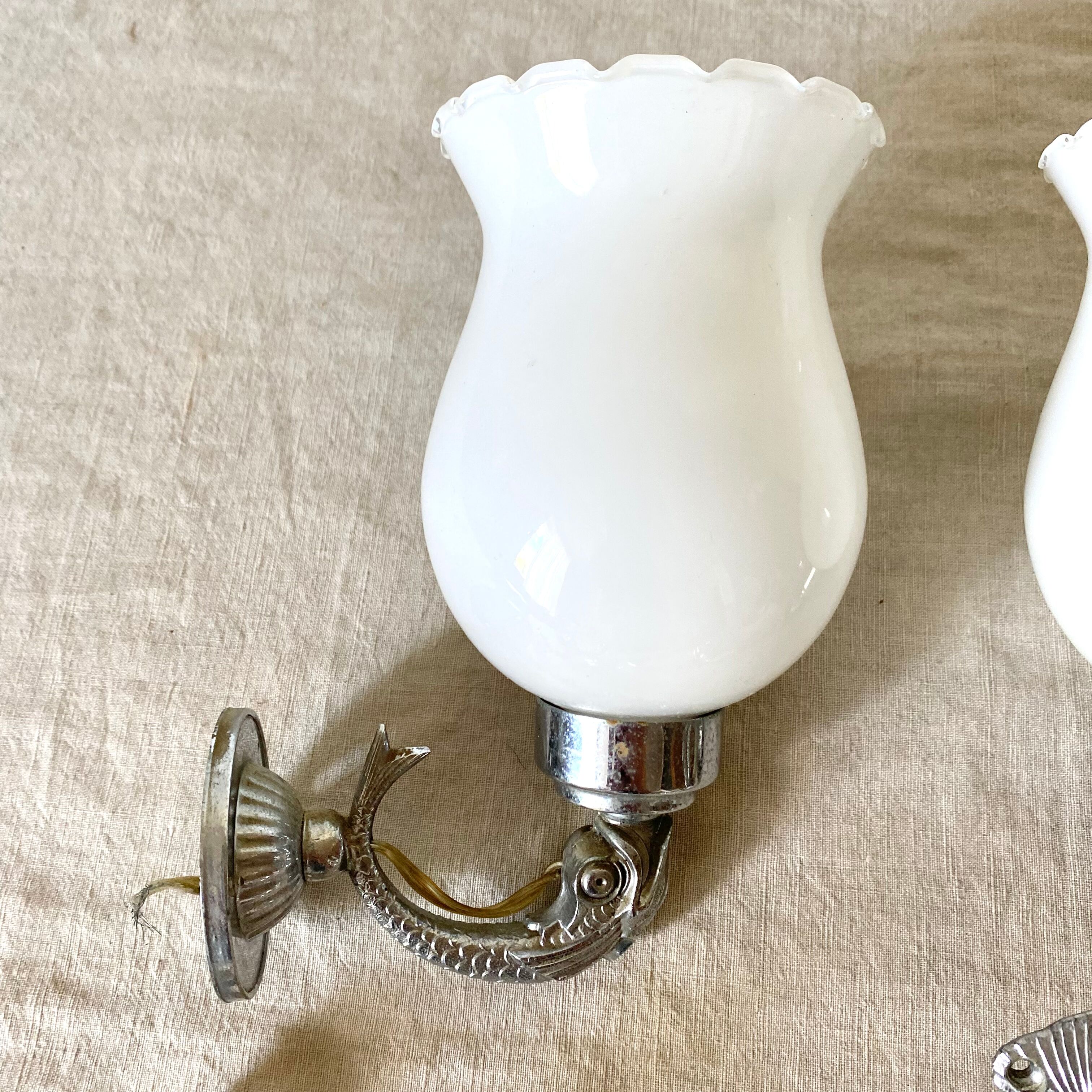 Fish themed wall lamps and bathroom set