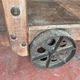 Vintage industrial servant in Teck wood and steel