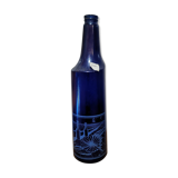 Surreal blue glass bottle, designed by Salvador Dali
