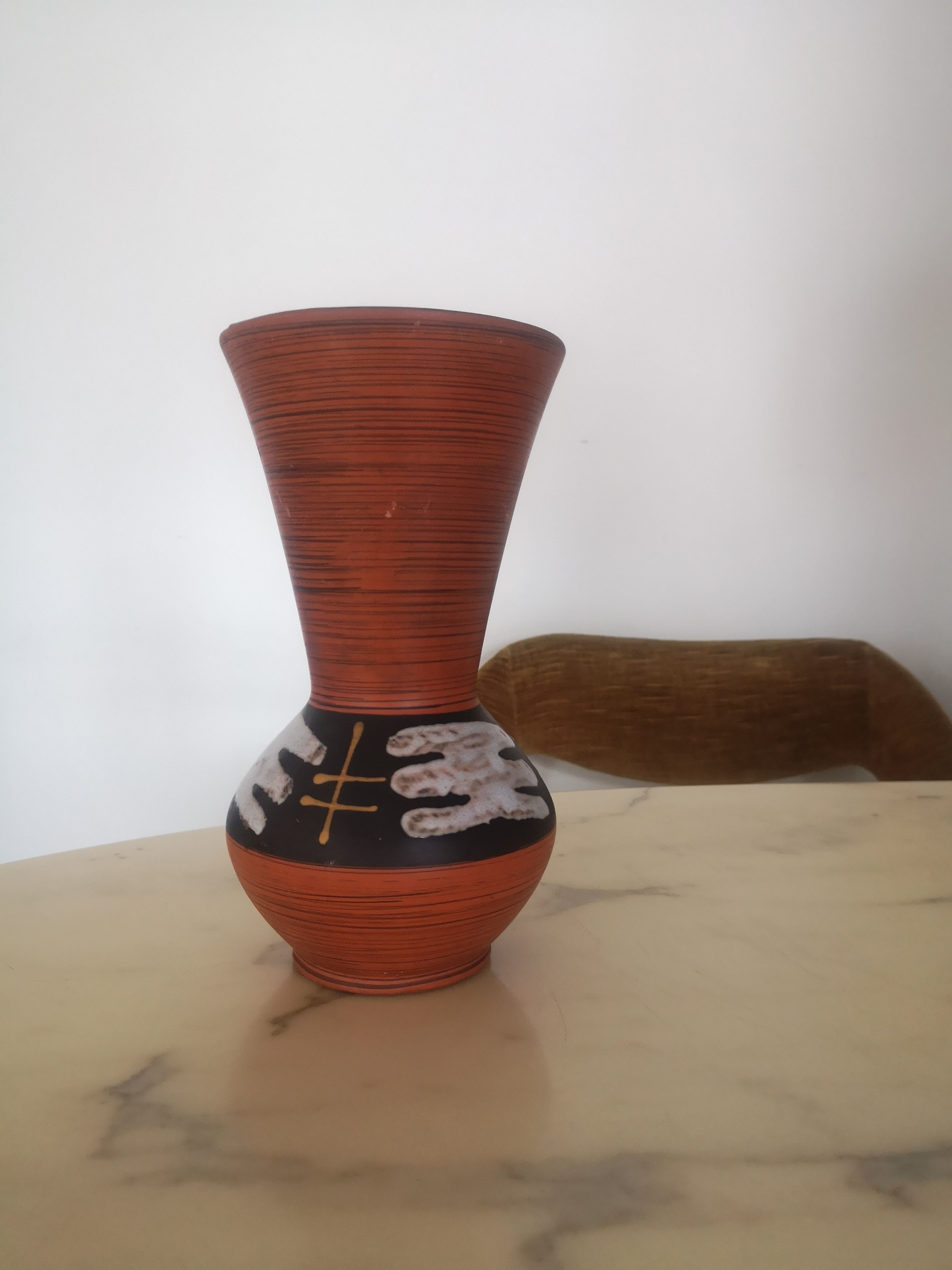 Stamped and numbered Scandinavian vase 1970
